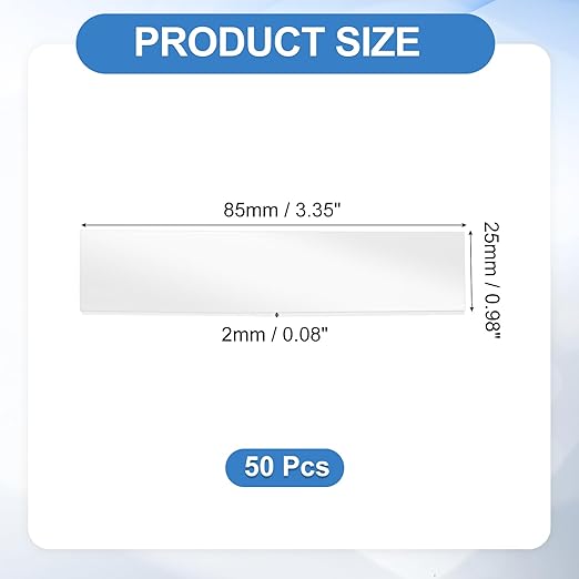 uxcell 50Pcs Double Sided Adhesive Pads, 3.35" x 0.98" Clear Removable Heavy Duty Mounting Tape Picture Hanging Sticky Adhesive Pad for Wall, Poster Picture, DIY Craft