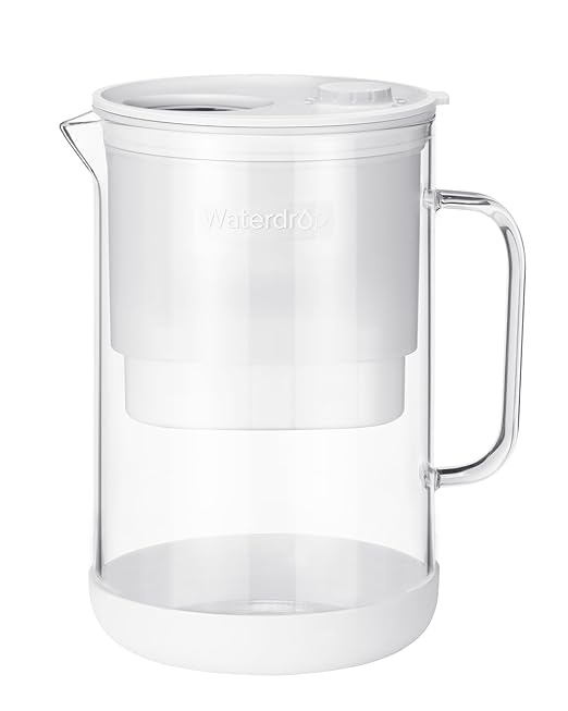 Waterdrop Large Glass Water Filter Pitcher, Eco-Friendly,