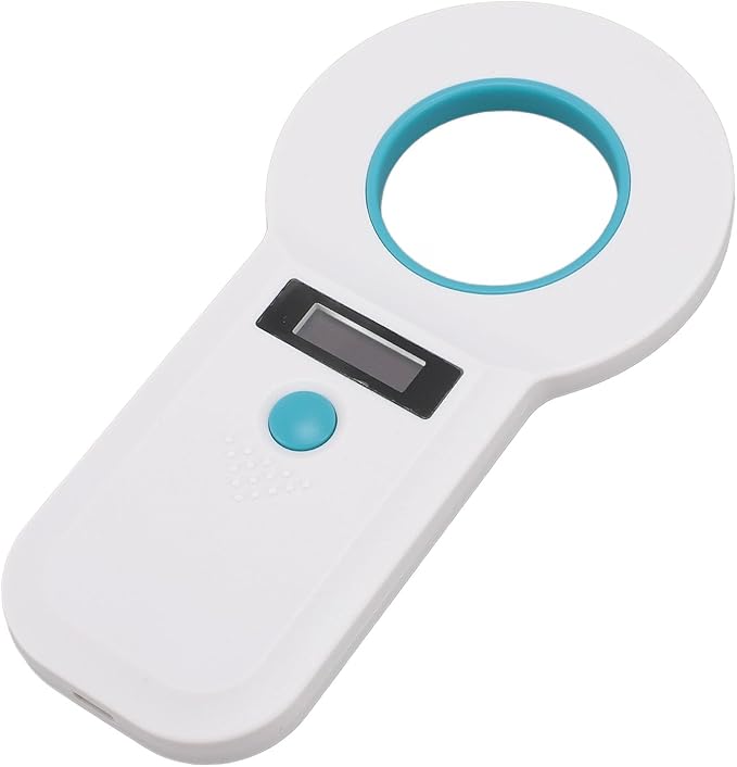 aqxreight Pet Chip Scanner Animal Tag Reader USB Interface 15 Digits Microchip Recognizer for Cats Dogs 128 Data Storage Black Your Which Microchip Efficient Reliable Obtain Can This (White)