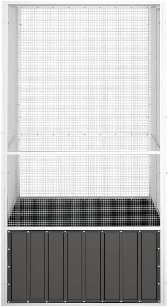 Metal Steel Large Bird Cage for Budgies, Pigeons, Galvanized Steel Birdcage Aviary House, 43.7"x42.1"x83.3", Anthracite,-568