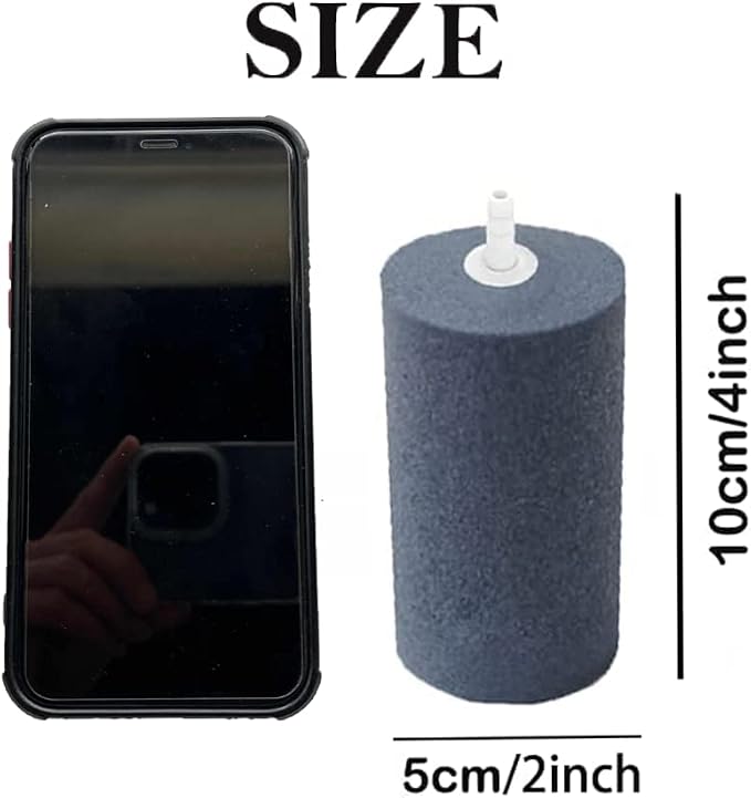 Large Air Stone, Air Stone Hydroponics, 4 x 2 Inch Large Air Stone Cylinder
