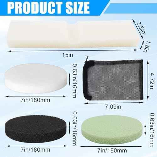 30pcs FX4 Canister Filter Media Replacement Kit Compatible with Fluval Fx4 Fx5 Fx6 Include Carbon Foam Filter Pads, Foam Block,Aquarium Maintenance Quick Clear/Water Polishing Pads