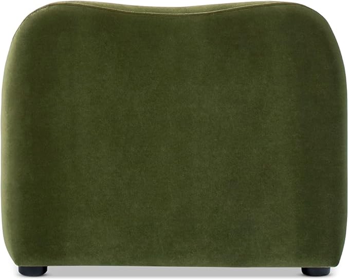 Jennifer Taylor Home Roman Upholstered Modern Pet Bed, Small to Medium Dog or Cat, Olive Green Performance Velvet