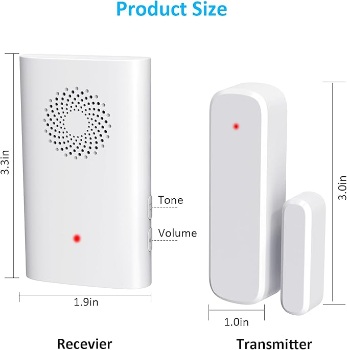 Wireless Door Chime, Door Open Sensor Alarm When Entry Business/Office/Store