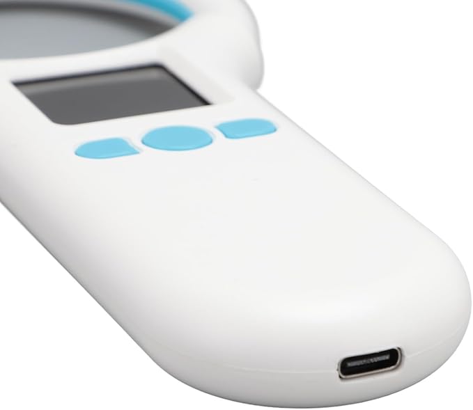 Diyeeni Pet Microchip Scanner, Rechargeable Dog Microchip Reader Support EMID FDX B (ISO 11784/11785) 134.2kHz/125kHz 15/10 Digits, 500 Data Storage, 1.44 inch TFT LCD Screen