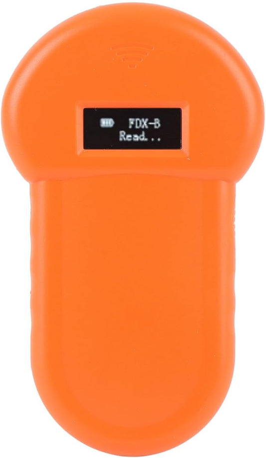 EVGATSAUTO Pet Microchip Reader, Rechargeable Animal Scanner 134.2kHz with OLED Screen for Dogs Cats Pigs Cows Sheep Horses