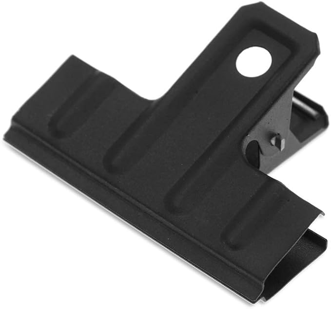 Coideal Large Metal Bull Clips Black - 30 Pcs 3 Inch Long Thick Square Paper Clip Clamps for Art Crafts, Office & Kitchen Bags (77 mm)