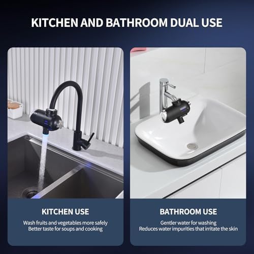 HOMELODY Water Filter for Sink Faucet 3.0 - Upgraded LED Display 3000-4000L Faucet Mount Water Tap Filter Reduces Lead Chlorine Heavy Metals, Faucet Water Filter Fits Most Standard US Faucets