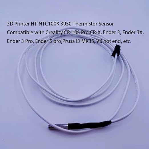 3Pcs 3D Printer HT-NTC100K Thermistor, Ender 3 Thermistor Upgrade NTC 100K 3950