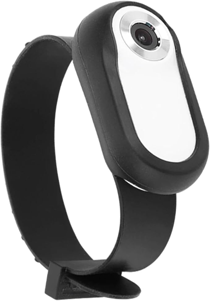 Mini Sports Camera Dog Collar Camera with 90° Wide Angle Lens + Comfortable Fit for Pet Walks and Travels (White)