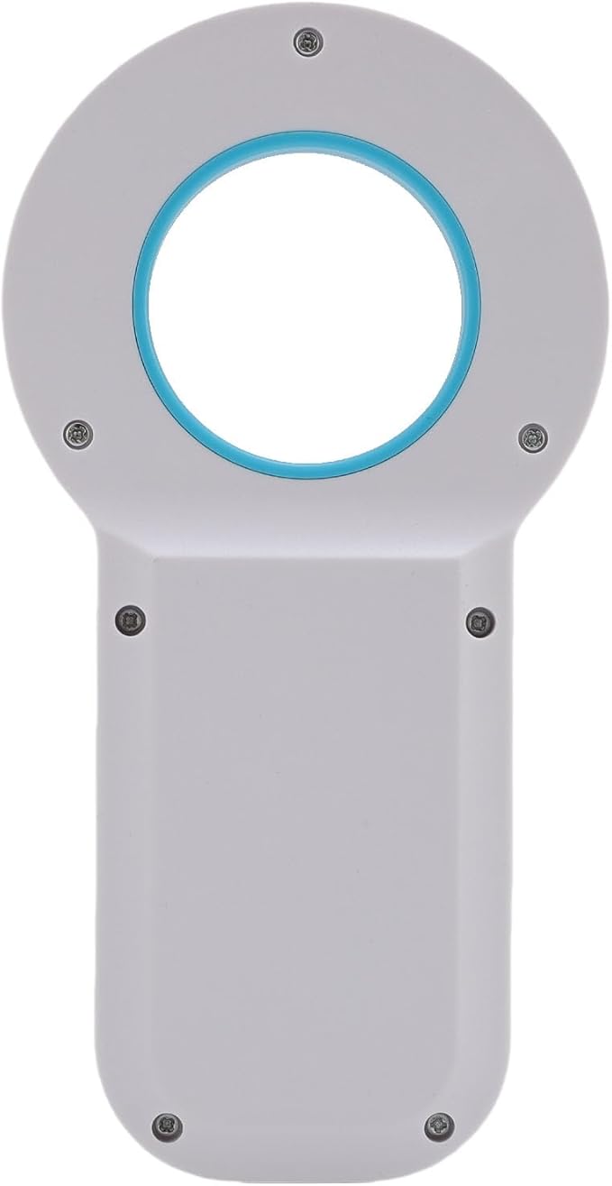 Pet Microchip Scanner, 15 Digits Animal Chip ID Scanner, EMID Microchip Reader with FDX B ISO11784 85 Support, Ideal for Dogs, Cats, Pigs & Animal Identification (White)
