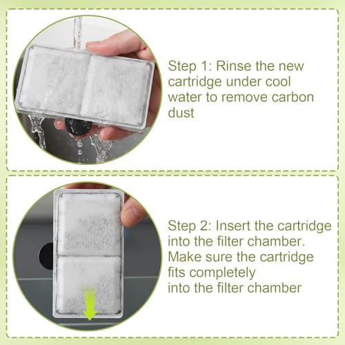 6PCS Filter Cartridges Compatible with Top Fin, EF-S, BF5, BETTAFLO, PF10 3.7x2.1 Inch Replacement Filter for Aquarium Fish Tank Water Filtration