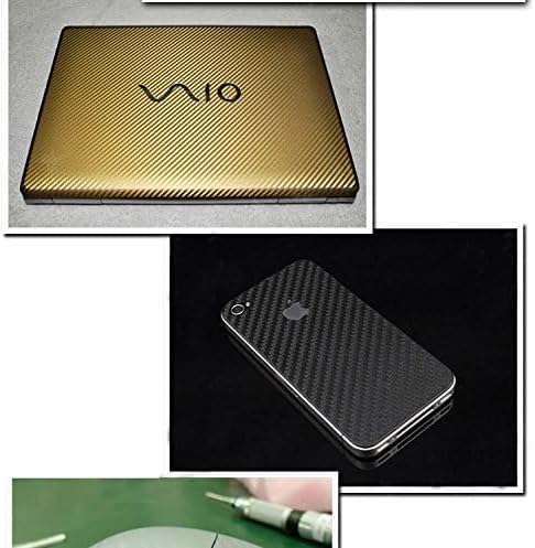 F & B LED LIGHTS Golden 3D Carbon Fiber Film Twill Weave Vinyl Sheet Roll Wrap (96" X 60", Golden)