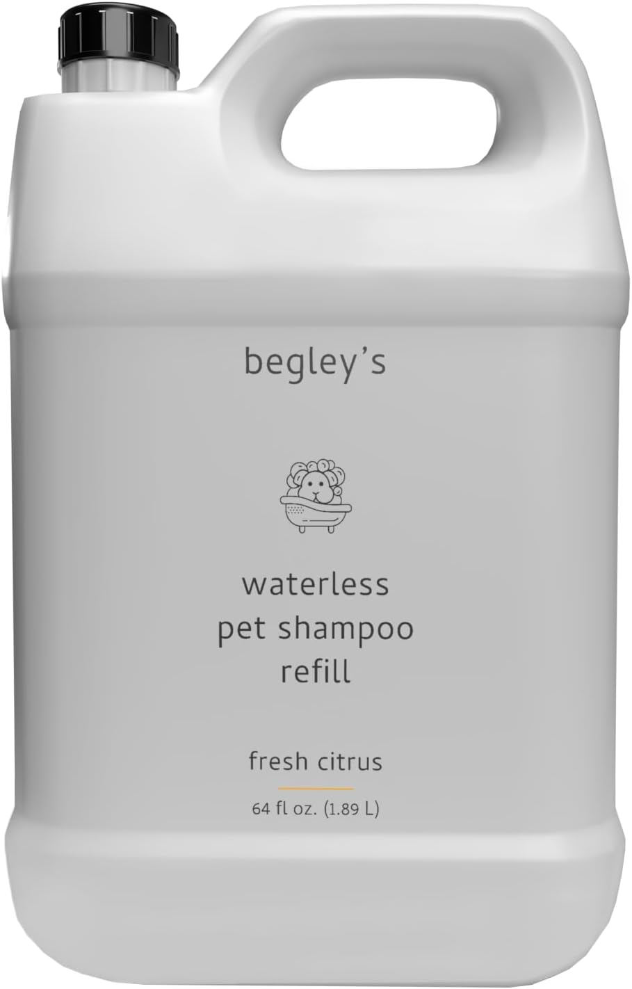 Begley’s No Rinse Waterless Pet Shampoo, Bathless Cleaning, Deodorizing, and Odor Removal for a Shiny, Fresh Smelling Coat - Effective for Dogs, Puppies, and Cats - Refill, Fresh Citrus