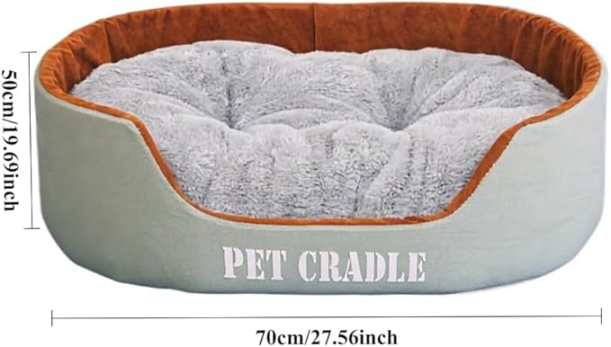 Dog Bed Orthopedic Dog Couch Bed, Waterproof Pet Bed with Removable Washable Mat & Non-Slip Bottom(Grey,27.56''X19.69')
