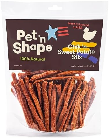 Pet 'n Shape Chik 'n Sweet Potato Stix – Made and Sourced in The USA- Natural Healthy Dog Treats, 28 Ounce