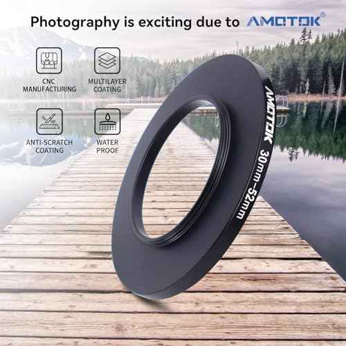 30mm Lens to 52mm Camera Lens Adapter,30mm to 52mm Filter Step up Ring