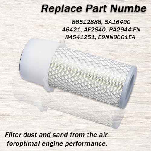 86512888 E9NN9601EA AF2840 Air Filter Compatible with Ford New Holland Compact Tractor 1320 1520 1620 1710 1715 Mower CM222 CM224 CM272 CM274 Replace SA16490, 46421, AF2840, 84541251