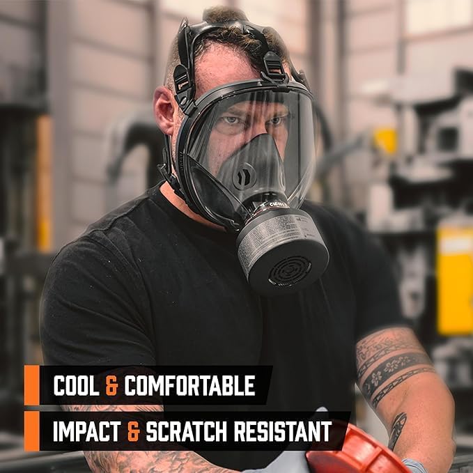 MIRA Safety CM-I01 Full-Face Industrial-Grade Gas Mask