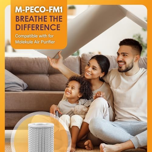 Filter-Monster – Replacement Filter with 2 Coconut Carbon Pre-Filters, Set of 3 – Compatible with Molekule PECO for Molekule Air Purifier