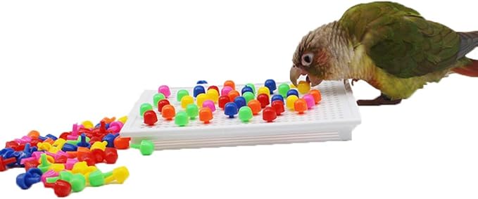 QBLEEV Parrot Puzzle Toys for Parakeets, Cockatiel & Conure - Bird Intelligence Training & Foraging Toys
