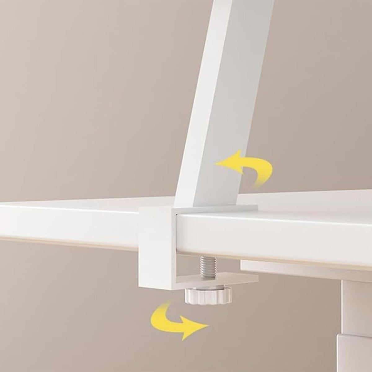Clamp On Desk Organizer Shelf White Floating Desk Storage Extension