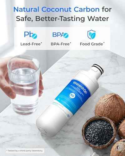 Waterdrop LT1000PC Refrigerator Water Filter and Air Filter, 2 Combo