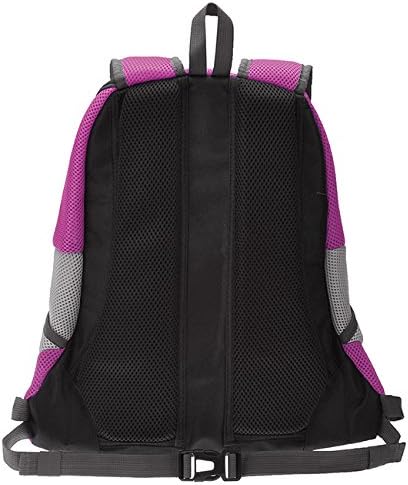 Mogoko Cat Dog Backpack Carrier, Puppy Pet Front Pack with Breathable Head Out Design and Double Mesh Padded Shoulder for Outdoor Travel Hiking (L, Pink)