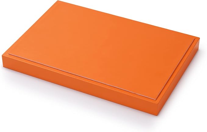 Oirlv Luxury Leather Jewelry Tray Orange Stackable Jewelry Drawer Organizer