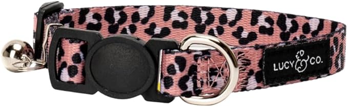 Lucy & Co. Wild Side Breakaway Cat Collar with Bell – Designer Print Adjustable Safety Collar for Cats, Kittens & Small Dogs, Lightweight Pet Collar for Boy & Girl Cats – Small