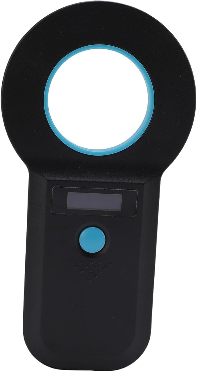 Asixxsix Pet Microchip Scanner, Portable USB Type C Double Frequency Microchip Reader, Universal Scanner with Builtin 800mAh Battery for FDX B EMID ISO11784 85 (Black)