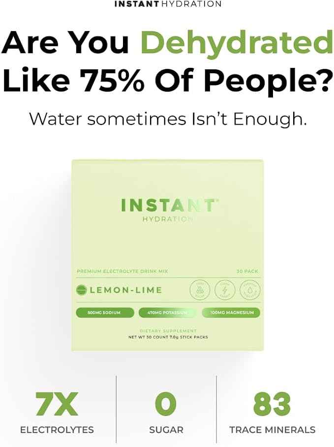 Instant Hydration Electrolytes Powder Packets