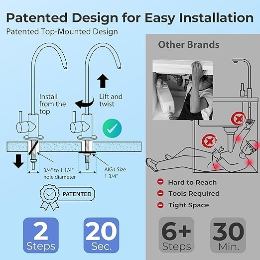 iSpring RCC7P-AK-BLK, 6-Stage Alkaline Reverse Osmosis System