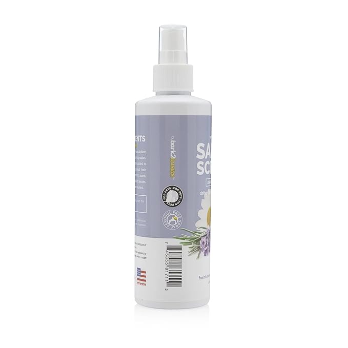 Bark2Basics Salon Scents Pet Grooming Cologne Spray - 8 oz, Natural Professional Perfume for Dogs and Cats, Long Lasting, Deodorizing, Made in The USA (Lavender Chamomile)
