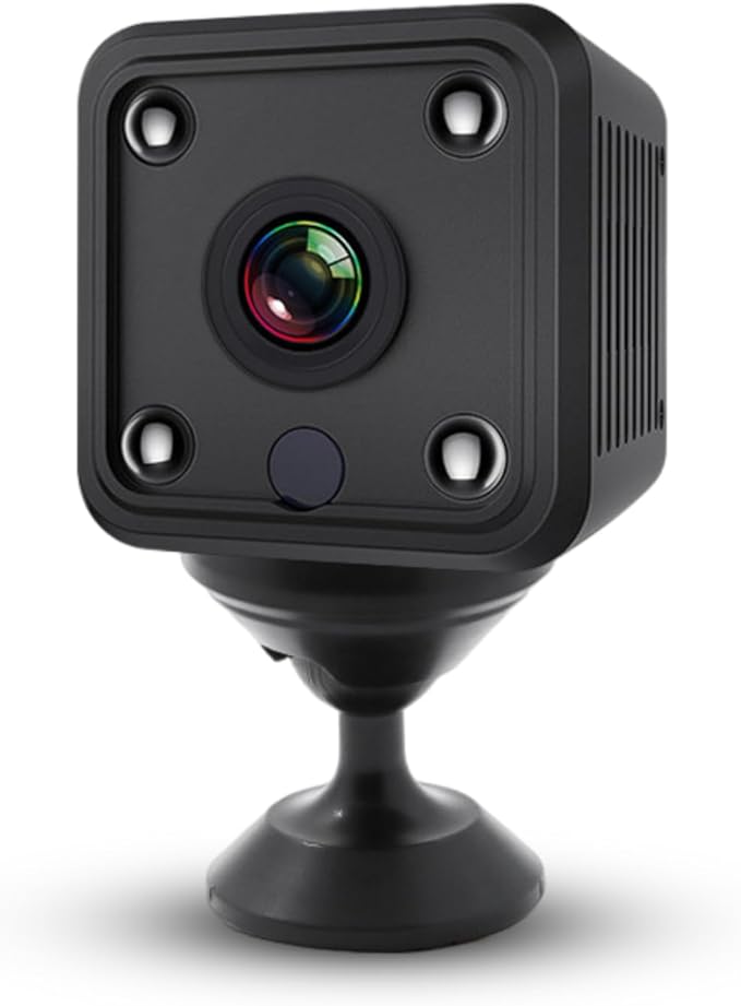 Yunseity 1080P Mini Security Camera, Auto Night Vision Motion Detection Surveillance Camera, Loop Recording & SD Card Storage Indoor Outdoor Camera for Baby Pet Nanny