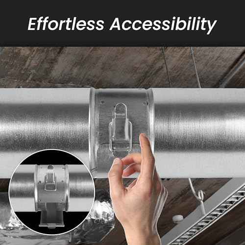 4" Inch Inline Round Duct Filter - G4 Class Filter with Mesh Screen