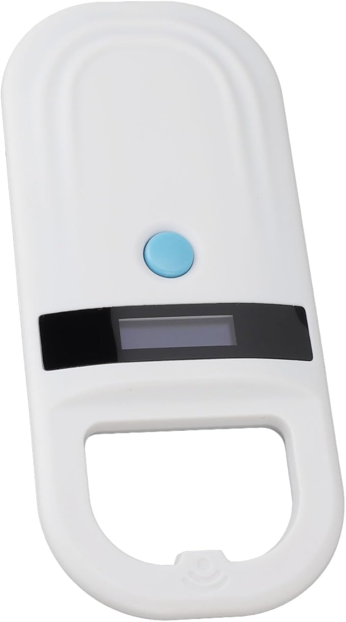 Pet Microchip Reader Portable Rechargeable ABS Scanner for Cow Sheep Dog Cat Poultry - Efficient Animal ID Tag Detection, Lightweight for Mobile Use