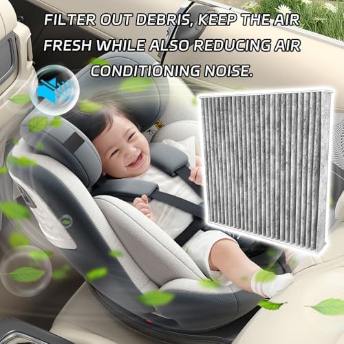 Cabin Air Filter for Car CF10285 CP285 Cabin Air Filter Replacement with Activated Carbon for Toyota Camry, 4Runner, RAV4, Tundra, Highlander, Corolla, Sienna, Prius, Subaru, Lexus, Scion, Jaguar