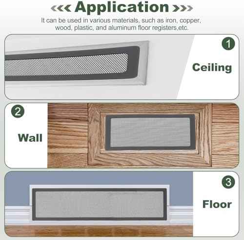 YOKIVE 6 Pcs Magnetic Floor Vent Covers, Floor Register Cover PVC Mesh