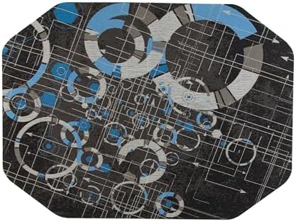 Anji Mountain Office Chair Mat for All Surfaces- Anti-Slip, Easy Rolling Office Desk Chairmat, Premium Hard Floor Protection Chairmat, Exclusively Designed for Home Offices, Refracted Blue (36x48)