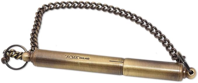 ACME Original 'Silent' Dog Training Whistle no. 535. Adjustable Frequency. Good Sound Quality. Weather-Proof. Designed and Made in the UK. Solid Brass (Antique Brass)