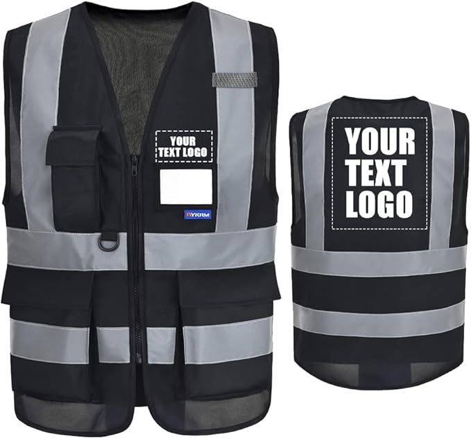 A-SAFETY High Visibility Reflective Safety Vest Customize Logo (XS-8XL)