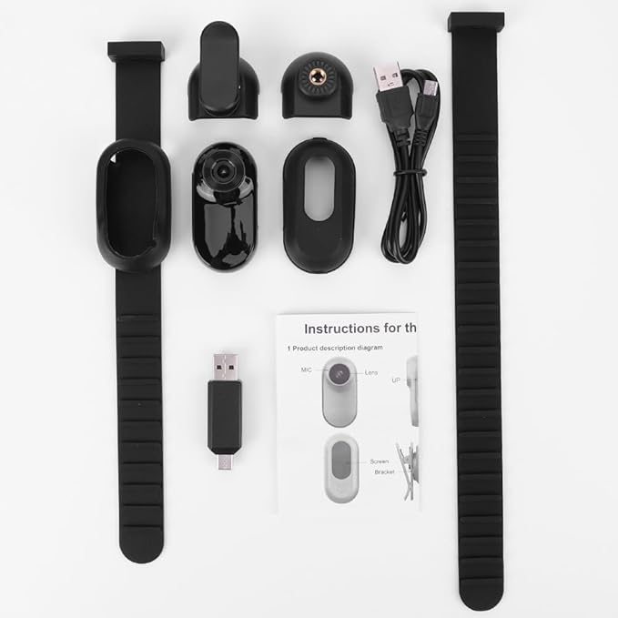 Cat/Dog Collar Camera with 32GB SD Card, HD 1080P Mini Body Action Camera for Outdoor, Birthday Gift