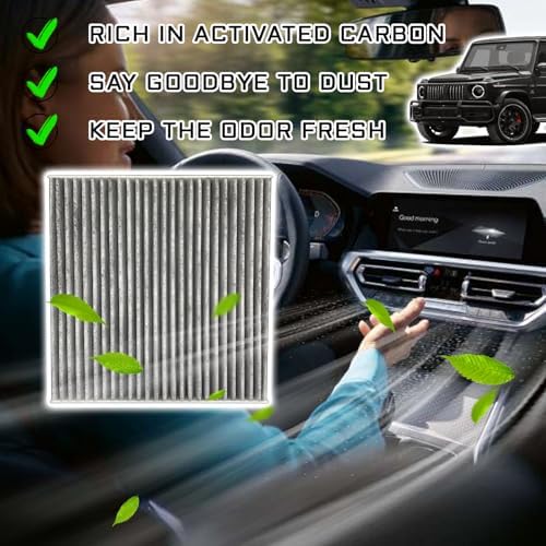 Cabin Air Filter for Car CF10285 CP285 Cabin Air Filter Replacement with Activated Carbon for Toyota Camry, 4Runner, RAV4, Tundra, Highlander, Corolla, Sienna, Prius, Subaru, Lexus, Scion, Jaguar