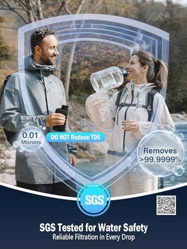 Electric Portable Water Filter for Camping, Hiking, Backpacking