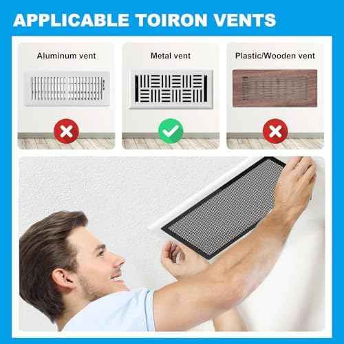 4 PCS Magnetic Vent Covers-4x10 Magnetic Air Vent Covers with Mesh