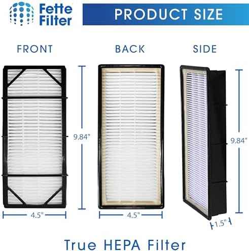Fette Filter - Premium Filter C HEPA Compatible with Honeywell Filter C for Model HHT-011 HHT-080 HHT-080/1 HHT-081 HHT-085 HHT-090 HHT-145 HHT-145/9 HHT-149 16200 16216 Part # HRF-C2 HRF-C1