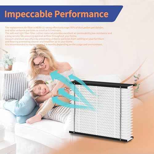 2 Pack 210 Replacement Filter,MERV 11,Compatible with AprilAire 210 Whole House Air Purifiers Models,1210,1620,2210,2216,3210,4200,HVAC Furnace Filter Replacement,20x25x4 Air Filter