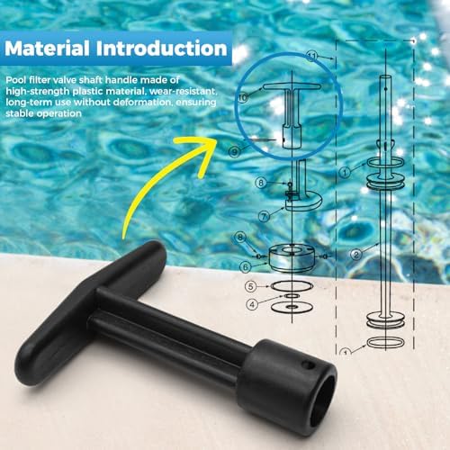 273089 Pool Filter Valve Shaft Handle for Pentair Pool Backwash Valve, 2 Inch Plastic Piston Shaft Handle for Pool and Spa Multiport Push and Pull Valve 261047 261165, 2 Pack