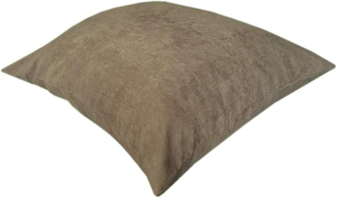 Dogbed4less Shredded Memory Foam Pillow Dog Bed with Waterproof Liner and Machine Washable Cover (Brown Microsuede, Large 48"X29")